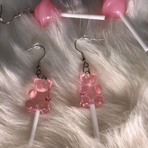 Gummy Bear Lollipop Earrings